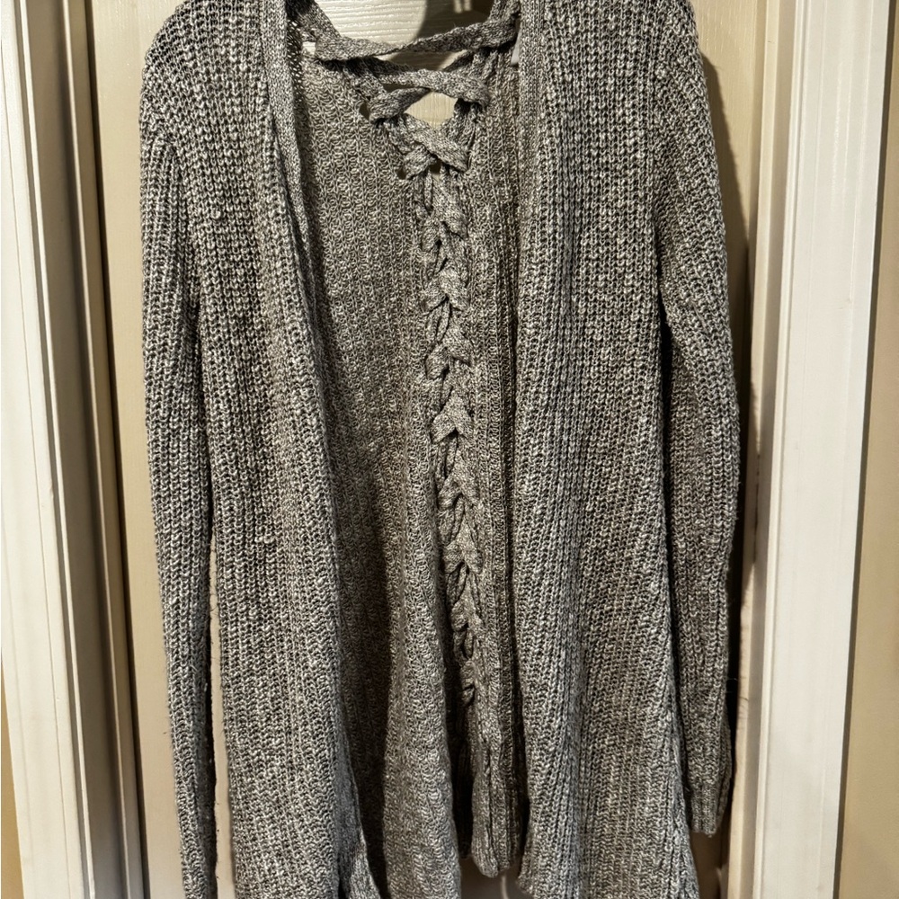 Gray Knit Women's Sweater